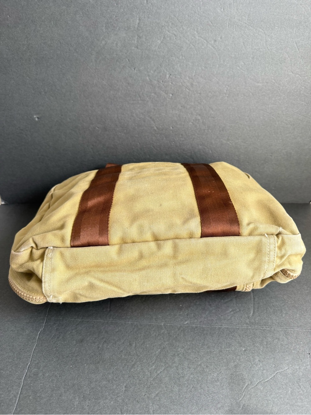 Vintage Lands End Square Rigger Bag Cotton Briefcase Tool Travel Unisex - Picture 8 of 11